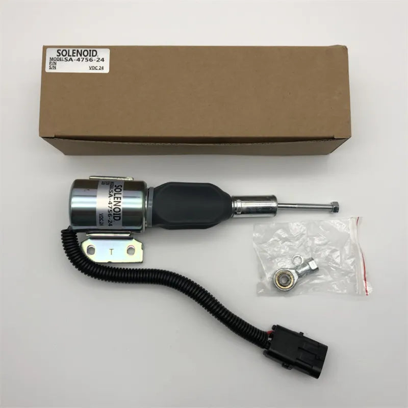 Diselmart 24V 3932530 SA-4756-24 Fuel Shutoff Solenoid fits for Hyundai Cummins C4BT/6BT 5.9 Engine 5.9B-C3