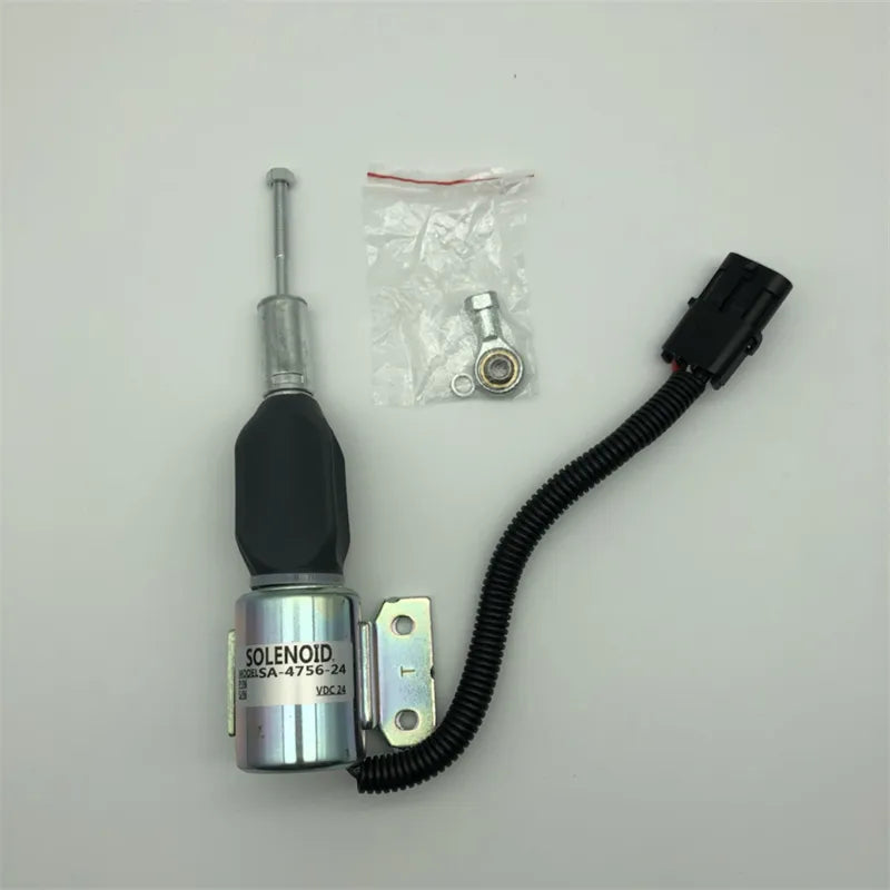 24V 3939701 SA-4756-24 Fuel Stop Solenoid Valve fits for Cummins R210-3 4BT 6BT 5.9L Engine