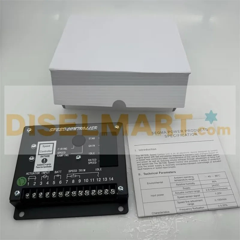 DC 24V S6700E Electronic Generator Speed Control for Cummins Diesel Generator Genset